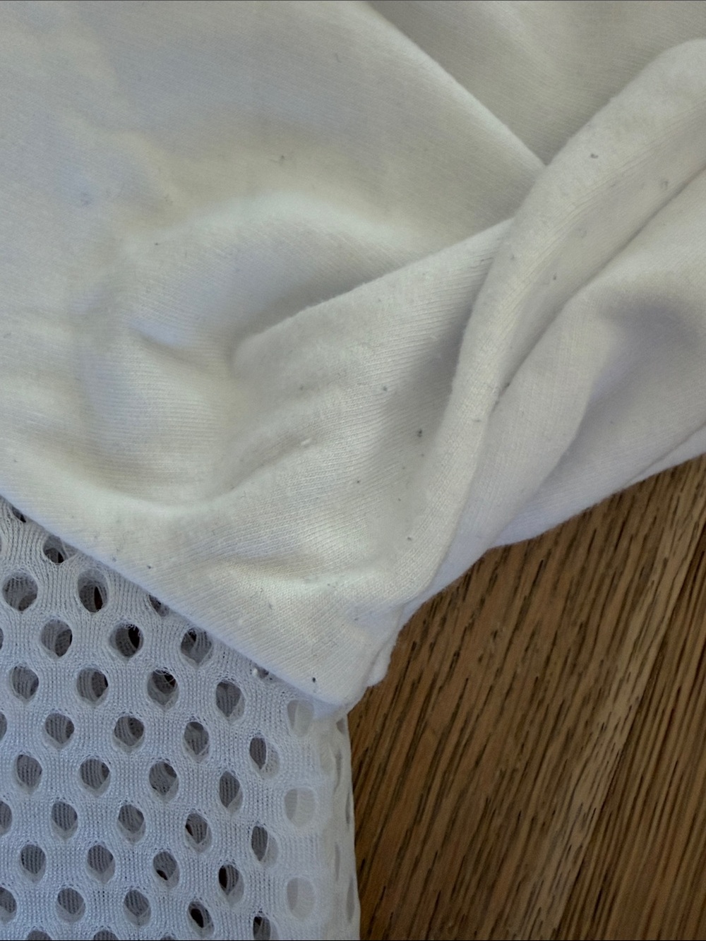 Alo White Mesh Panel Crewneck Sweatshirt - Picture 2 of 2